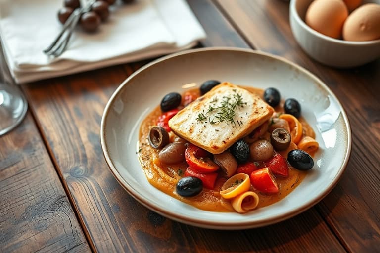 Petatou de Chère Fraise au Thym et Olives Nicoises