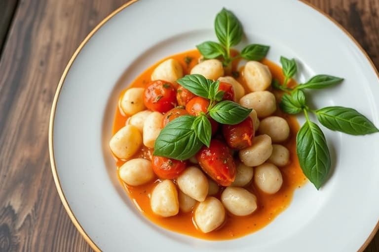 Ricotta-gnocchi med enkel tomatsaus