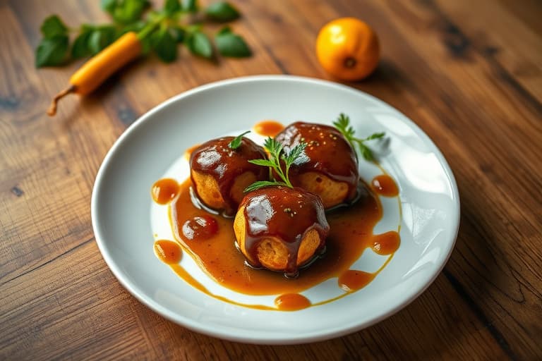 Peppermynteprofiteroles med sjokoladesaus