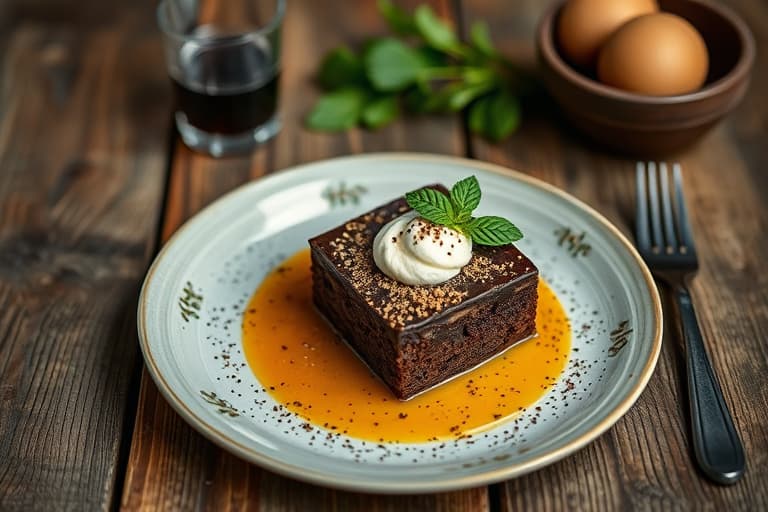 Mørk sjokoladekake med kakaonibs-praliné