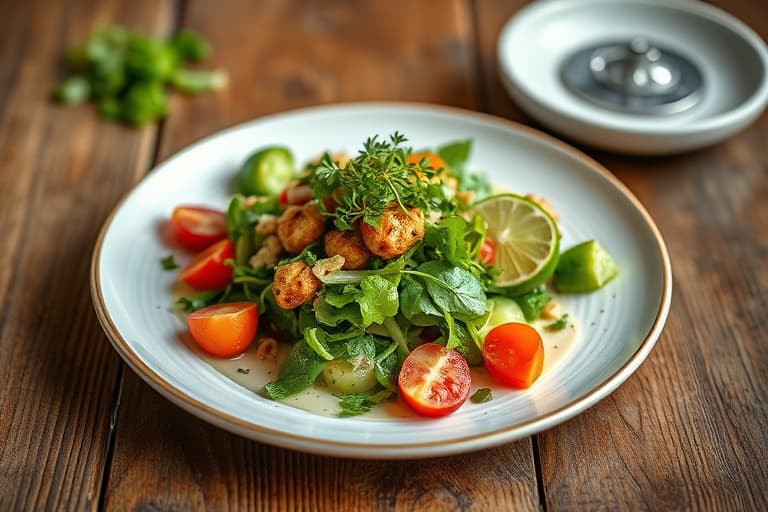 Eplesalat med valnøtter og lime