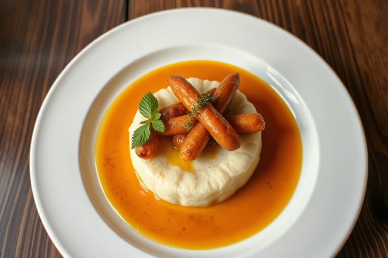 Puré av erter med pitabrød i båter