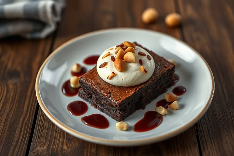 Hvit sjokolade og macadamianøtt-brownies