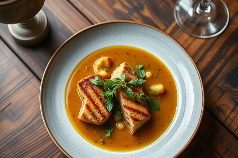 Gresskarsuppe med epleschnitzel "croutoner" – 21 Club