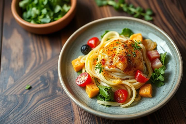 Brokkolisalat med kylling og sitrondressing