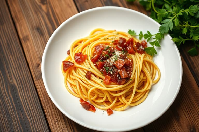 Tagliatelle med kastanjer, pancetta og salvie
