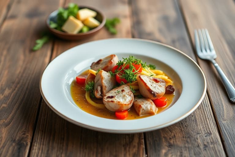 Hakket honning- og sennepssalat