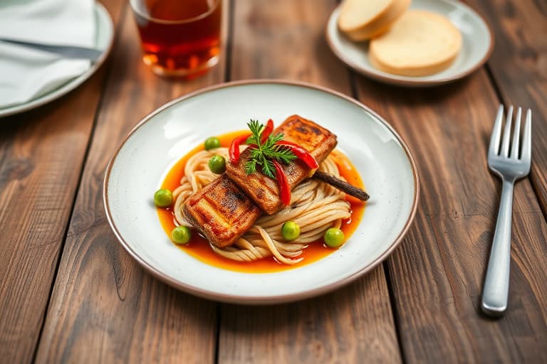 Stekte grønne bønner og rosenkål med chili og mynte