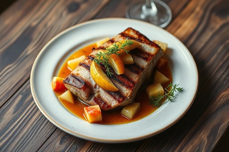 Langstekt storfekjøtt med appelsin og dadler