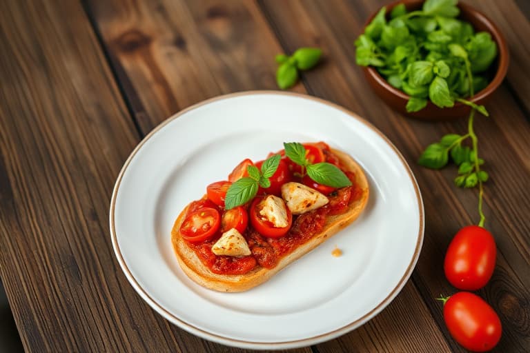 Bruschetta med stuvet tomat