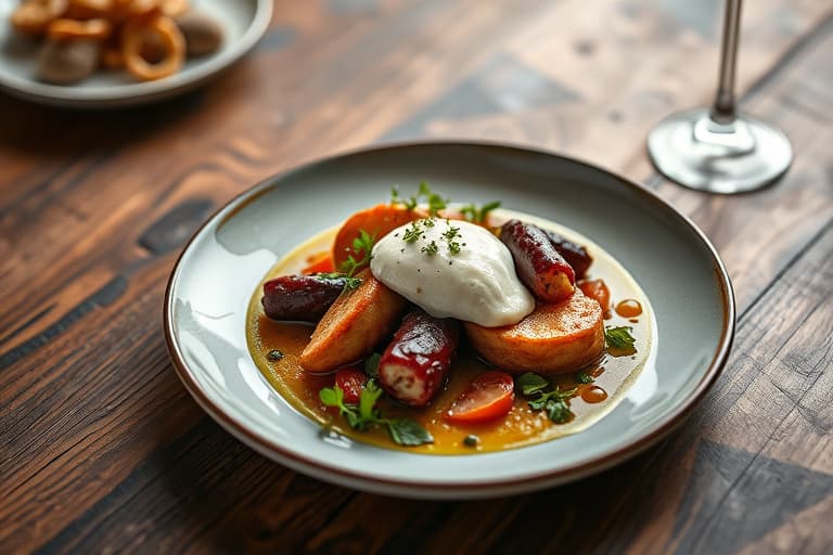 Viner- og sitruskokte pærer med triple-krèmeost