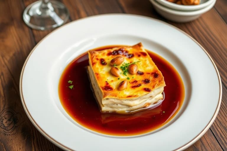 Løktart med sherrypeppersaus