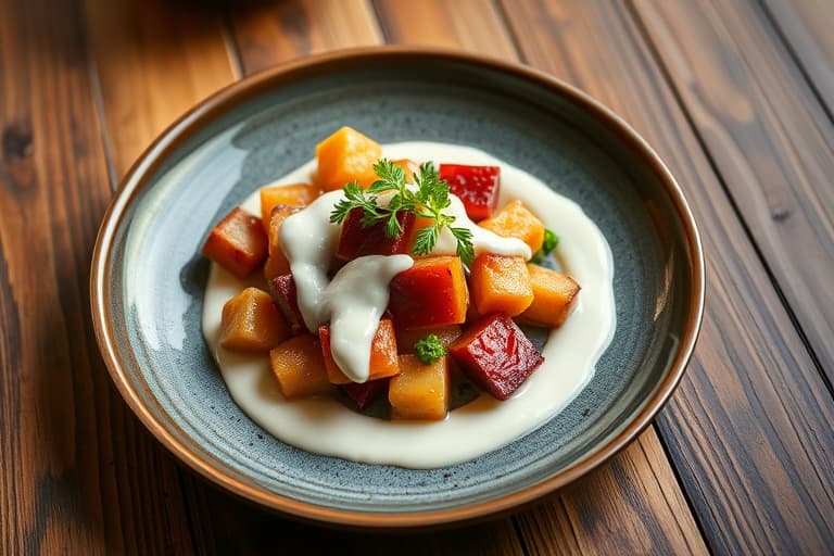 Spenat- og purreløksruller med korianderraita