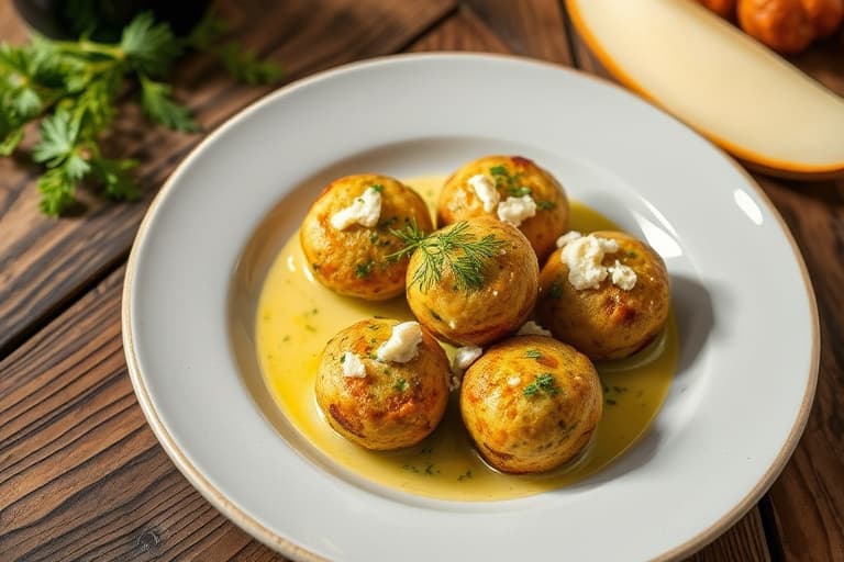 Zucchiniboller med fetaost og dill