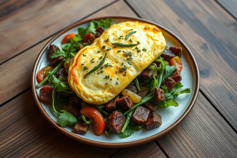 Herbed Gruyère-omeletter