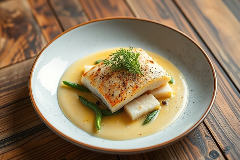 Fisk, snegler og blåskjell med hvitvin og hvitløk