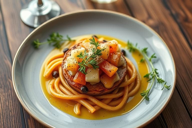 Eple- og plommekringle med hasselnøtt-topping