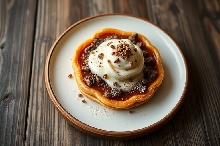 Kakao-brødskiver med brunt smør og valnøtter