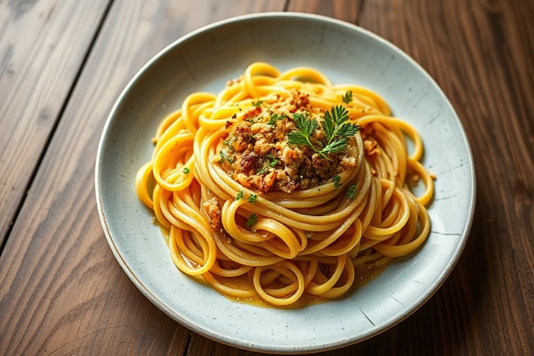 Ruffle-Edged Pasta med blomkål og persillesaus