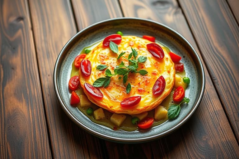 Ristet rød paprika-frittata