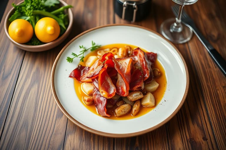 Hjertevarmende linsegryte med bacon og urter