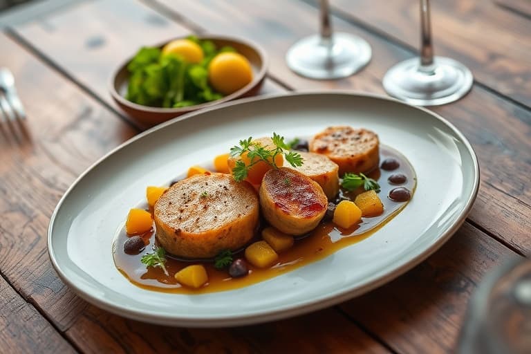 Langtidsstekt storfekjøtt med karamelliserte løk og ovnsbakte gulrøtter