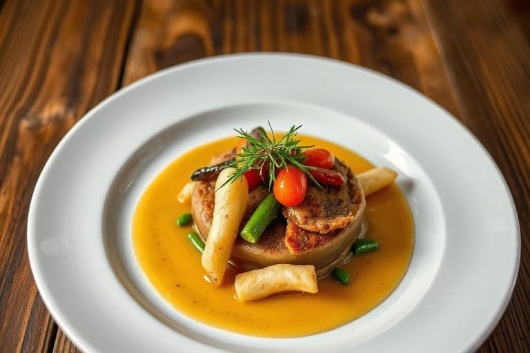 Vegetastirrett med hvitløk-miso saus