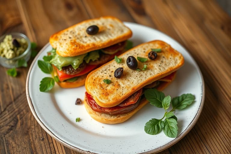 Marokkanske gulrot- og geitostsandwiches med grønn oliventapenade