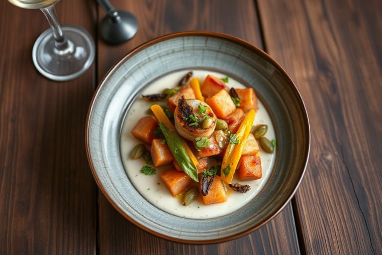 Gresk potet- og mandeldip