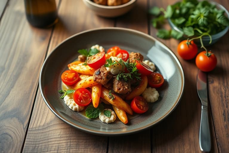 Sommerens tomat- og grønnbønnhøst.