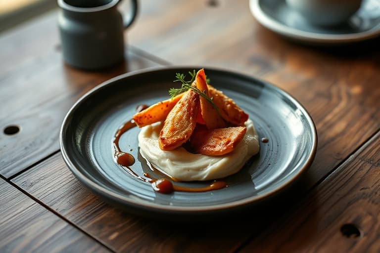 Profiteroles med kaffeglass.