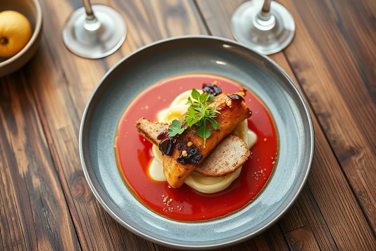 Fylte kyllingbryst med eplesidereddiksaus