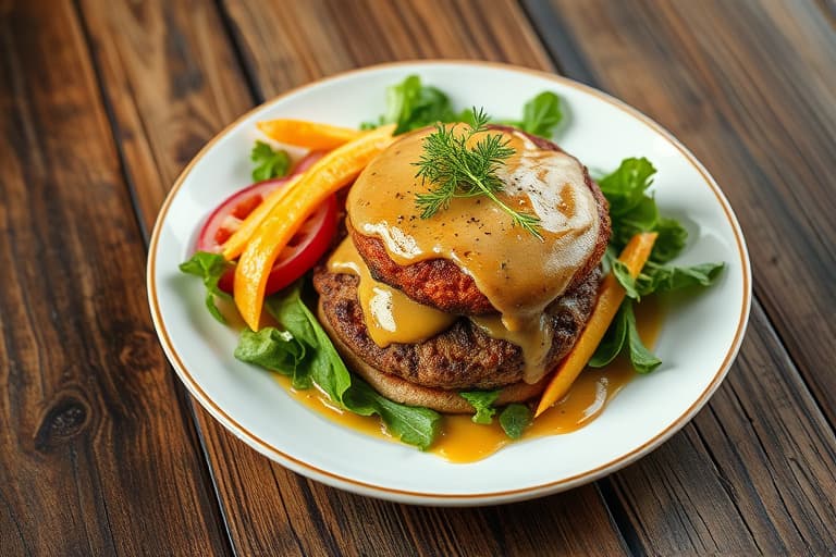 Sitron-urter kyllingburgere med Thousand Island-dressing