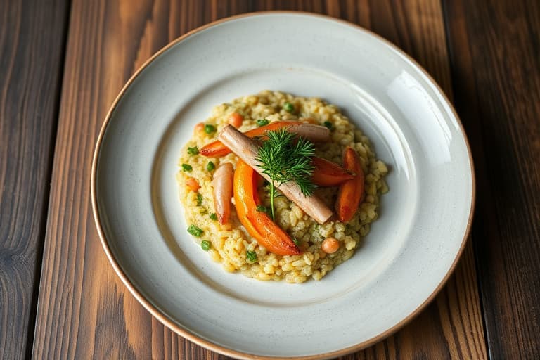 Praktisk tynnbønne- og grønn risotto