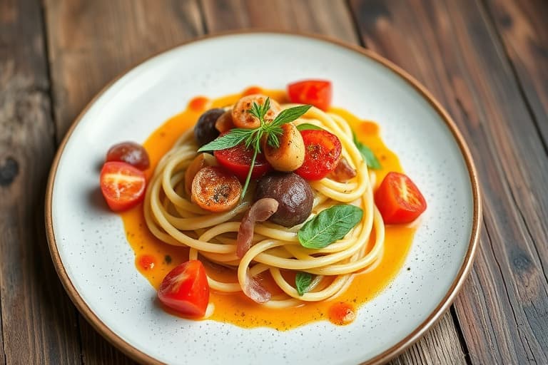 Kyllingbryst med soltørket tomat og hvitløkskrokant