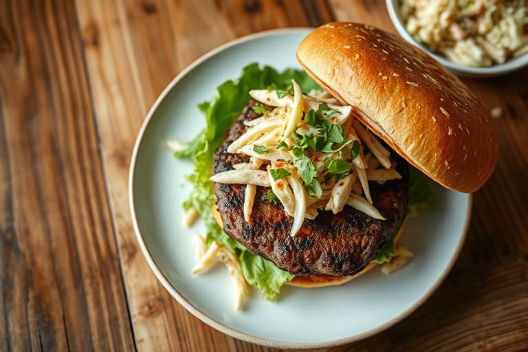 Grillede kalkunburger med kremet cole slaw Holden