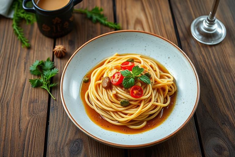 Soba med kylling og peanøttsaus