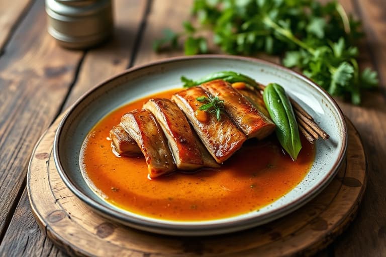 Urtebakt kalkun med eplecider-saus