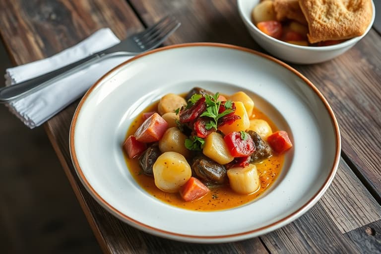 Stekte poteter med rømme og bacon