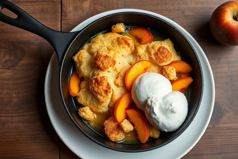 Skillet Peach Cobbler
