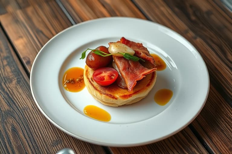 Bakte bønner med bacon og brunt sukker