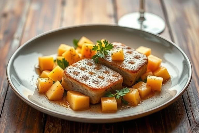 Svinekotletter med melon- og cantaloupesalat