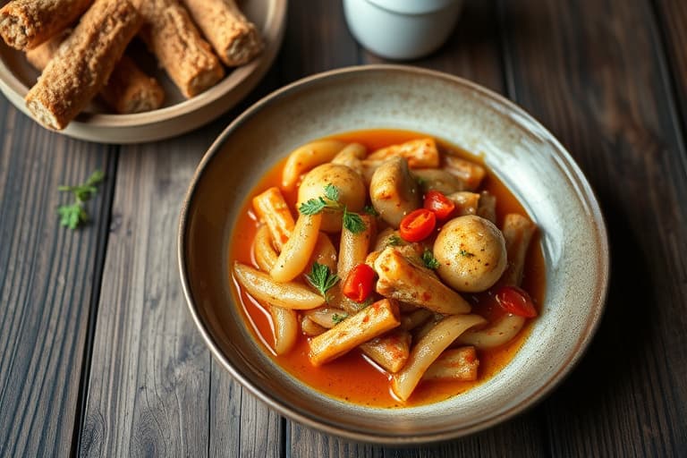 Hjertevarm gryte med kalvekjøtt, rødvin og søt paprika