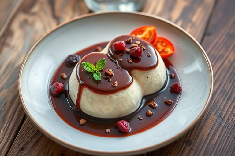 Rask sjokolade- og kanelmousse med kirsebær