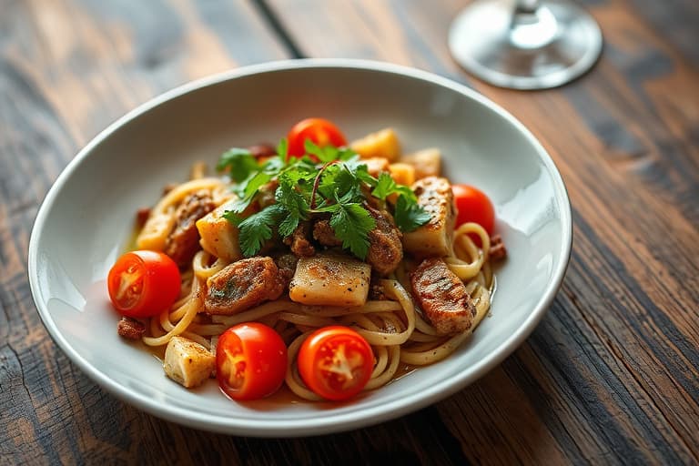 Ristet bulgursalat med mais og tomater