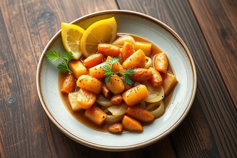 Sopp fylt med pekannøtter