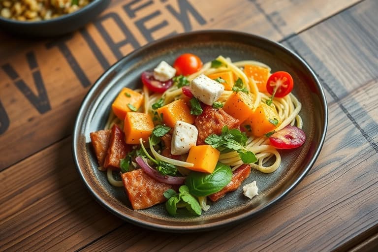 Dampet kyllingsalat med sesamsaus