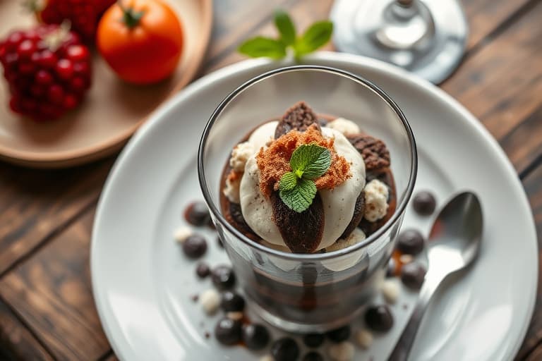 Sjokoladetrøffelkake i glass