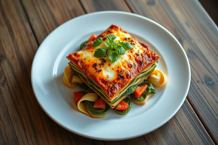 Vegetarlasagne Florentine