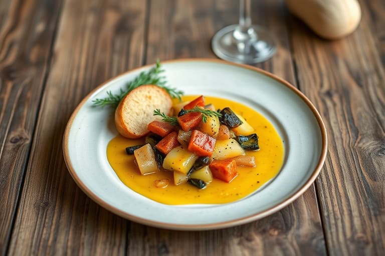 Hjemmelaget grønnsaks- og oksekraftsaus